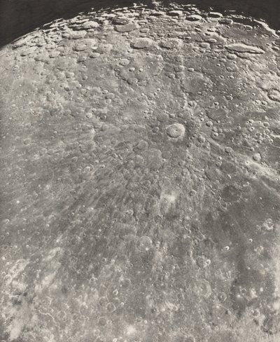 Fotografia Lunar Radiação de Tycho - Fase Nascente, 1899 (foto) de Moritz & Puiseux Pierre Henri (1855 1928) Loewy