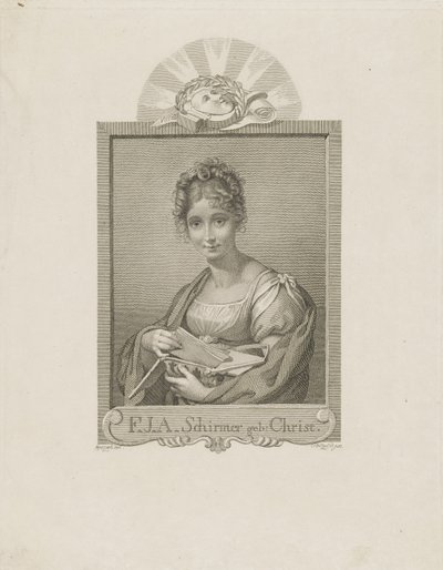 Retrato da atriz Friederike Schirmer, née Cristo 1785-1833, c. 1830 de Moritz Retzsch