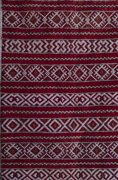Tapete, detalhe (lã) de Moroccan School