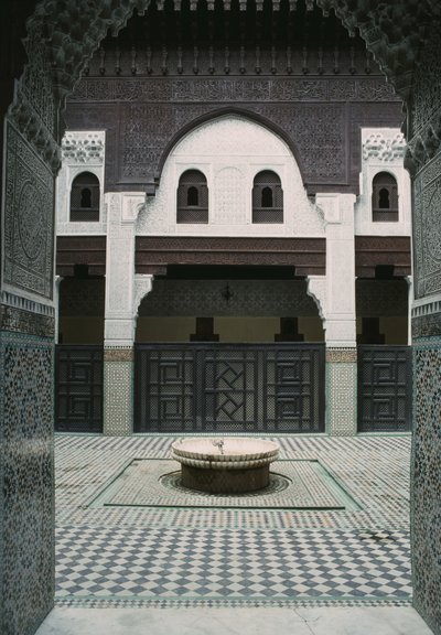 Madrasa Bou Inamia, pátio de Moroccan School