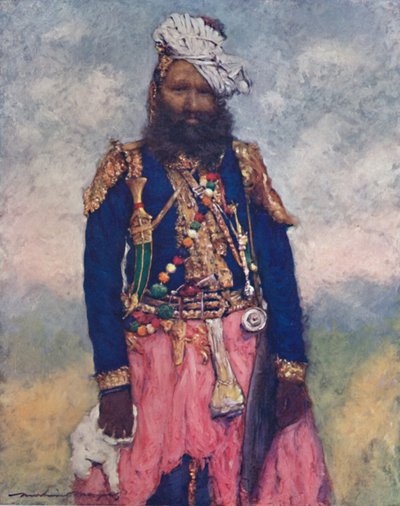 Um Retentor de Rajgargh, 1903 de Mortimer L Menpes