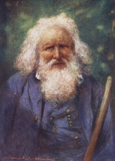 Um mendigo cego (litografia a cores) de Mortimer Ludington Menpes
