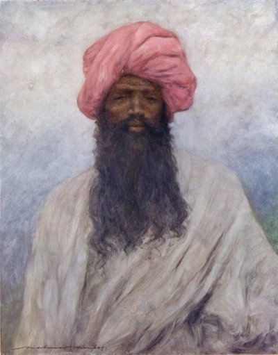 Um Baluch típico (cor litho) de Mortimer Ludington Menpes