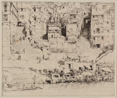 Cidade no Ganges (gravura) de Mortimer Ludington Menpes