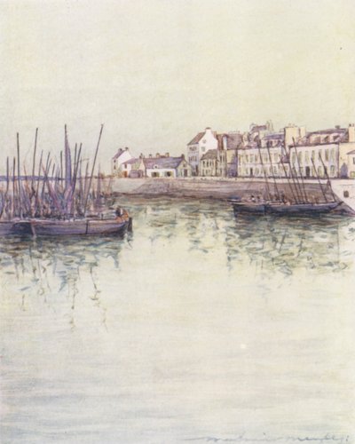 Porto de Concarneau (litografia a cores) de Mortimer Ludington Menpes