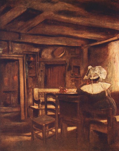 Meditação (litografia a cores) de Mortimer Ludington Menpes