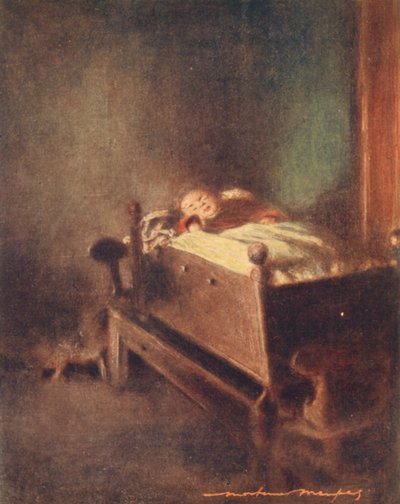 O Berço (litografia a cores) de Mortimer Ludington Menpes