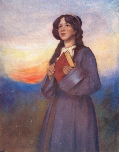 Crianças do Mundo: Americano, Sunset (litografia a cores) de Mortimer Ludington Menpes