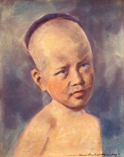 Crianças do Mundo: Birmanês, um bebé (litografia a cores) de Mortimer Ludington Menpes