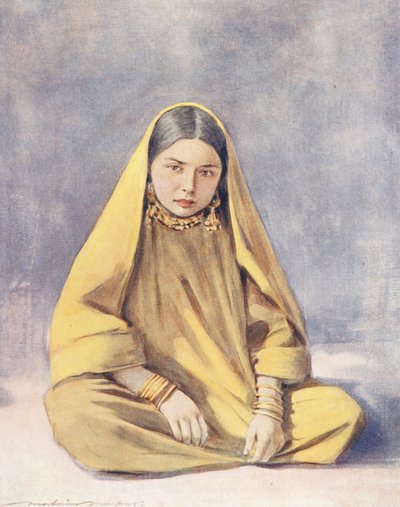 As crianças do mundo: Cashmere, A Stolid Sitter (litografia a cores) de Mortimer Ludington Menpes