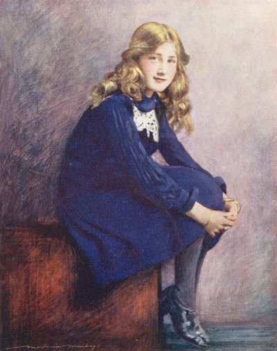 Crianças do Mundo: Inglês, Sweet Innocence (litografia a cores) de Mortimer Ludington Menpes