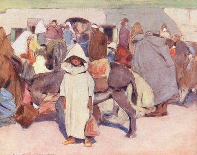 Crianças do Mundo: Mouros, em Tânger (litografia a cores) de Mortimer Ludington Menpes