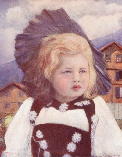 As crianças do mundo: Suíça, um bebé de Interlaken (litografia a cores) de Mortimer Ludington Menpes
