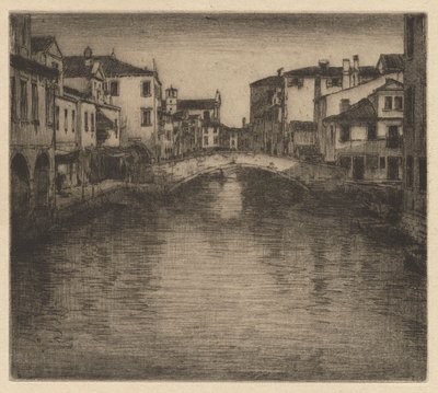 Um canal lateral, Veneza de Mortimer Menpes