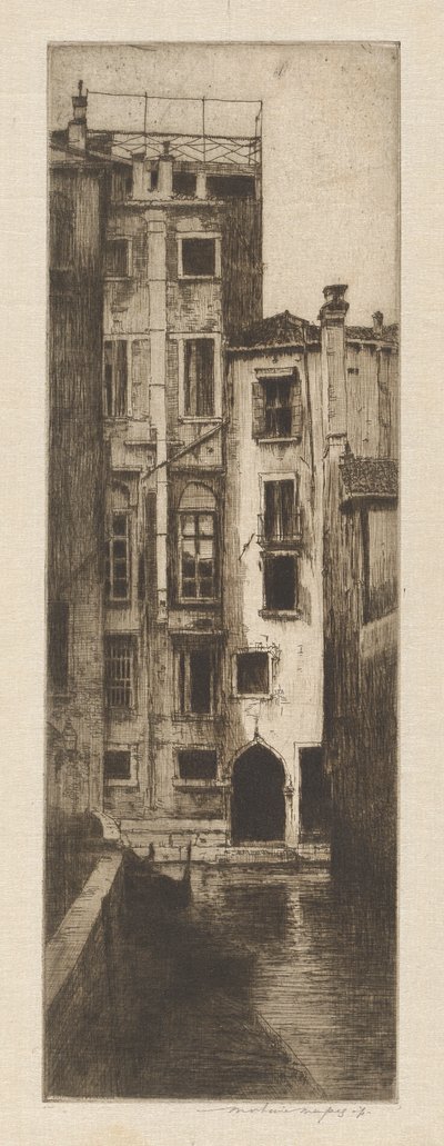 Canal Back by Way de Mortimer Menpes