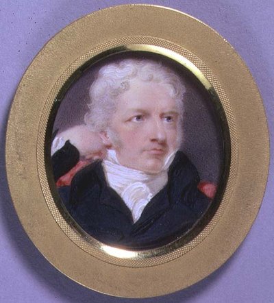 Retrato Miniatura de Henry Fuseli, c.1808 (aquarela sobre marfim) de Moses Haughton