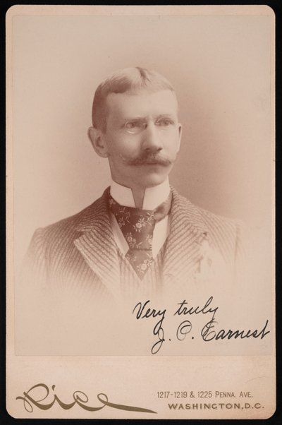 Retrato de J.P. Earnest, entre 1889 e 1897. de Moses P. Rice