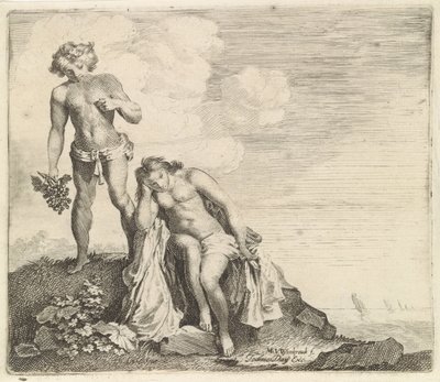Bacchus encontra Ariadne em Naxos de Moyses van Wtenbrouck