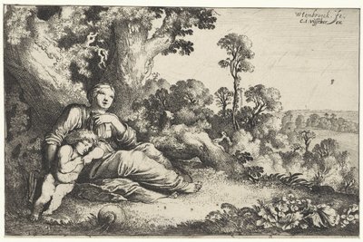 Hagar e Ishmael no deserto de Moyses van Wtenbrouck