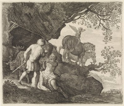 Mercúrio bestrando Battus de Moyses van Wtenbrouck