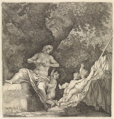 Mulher com três filhos de Moyses van Wtenbrouck