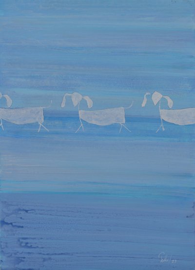Cães azuis abstratos de Mr PETTO