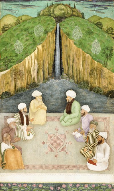 Sábios em Discussão Religiosa, c.1680 de Mughal School