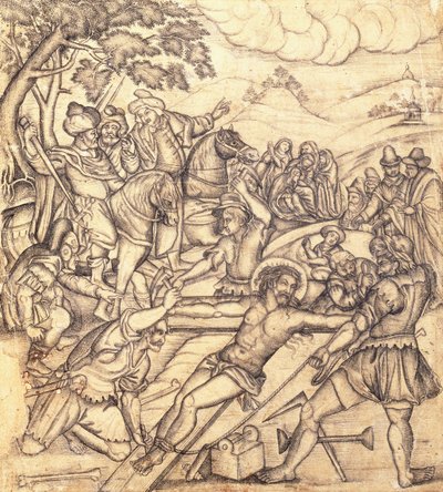 A Crucificação, c.1650 de Mughal School