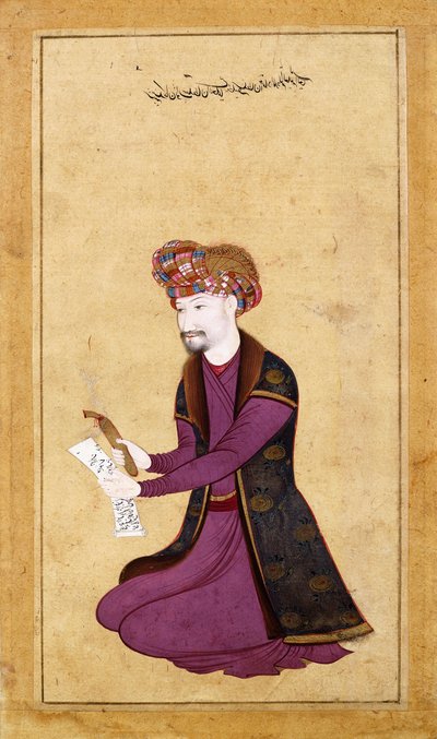 Retrato do sultão dos "Ulama", Khalifa Sultan de Muin Musavvir