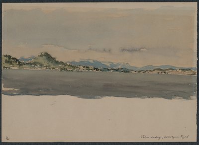 Fim da tempestade, Fijord norueguês de Muirhead Bone