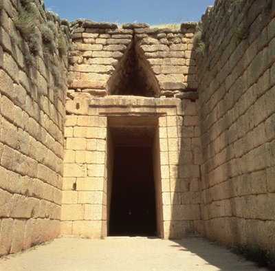 O Tesouro de Atreu, c.1300 aC de Mycenaean