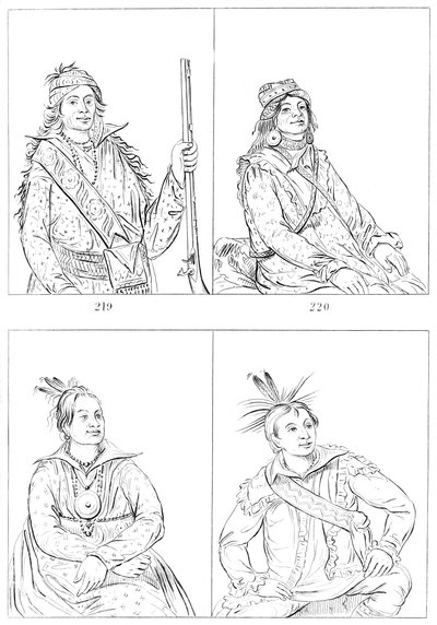 Riachos e Choctaws, 1841. de Myers and Co