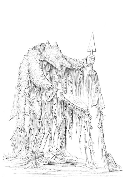 Xamã do nativo americano, 1841. de Myers and Co
