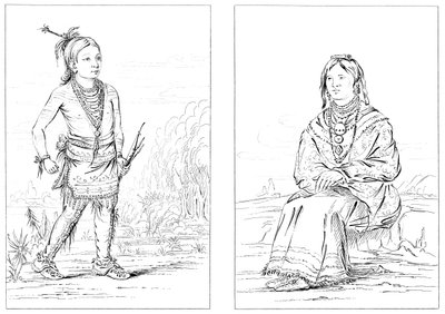 Nativos americanos, fronteira ocidental norte, 1841. de Myers and Co
