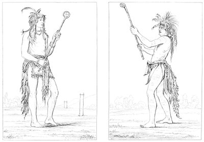 Jogadores de bola sioux, 1841. de Myers and Co