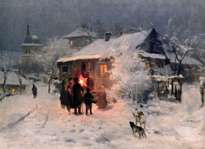 A canção de Natal na Ucrânia de Mykola Kornylijowytsch Pymonenko