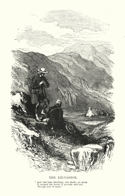 William Wordsworth: A Excursão (gravura) de Myles Birket (after) Foster