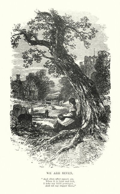 William Wordsworth: We Are Seven (gravura) de Myles Birket (after) Foster