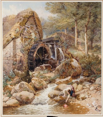 Um antigo moinho de água de Myles Birket Foster