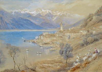 Bellagio, na margem do Lago Como de Myles Birket Foster