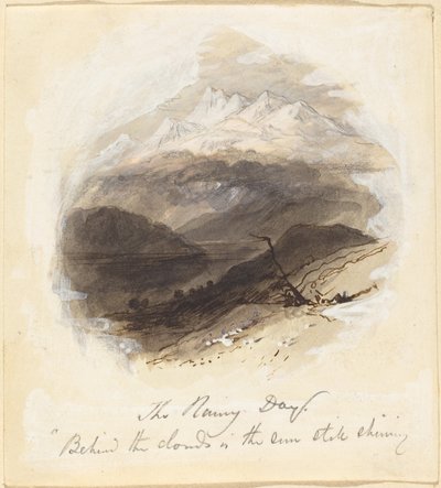 Ilustração para "The Rainy Day" de Longfellow de Myles Birket Foster