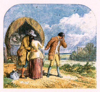 Ilustração para &39;The Deserted Village&39; de Myles Birket Foster