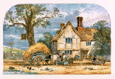 Ilustração para &39;The Deserted Village&39; de Myles Birket Foster