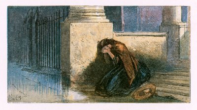 Ilustração para &39;The Deserted Village&39; de Myles Birket Foster
