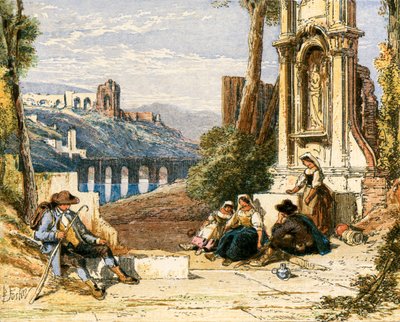 Ilustração para &39;O Viajante&39; de Myles Birket Foster