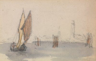 Um de um grupo de três estudos sobre o logótipo veneziano de Myles Birket Foster