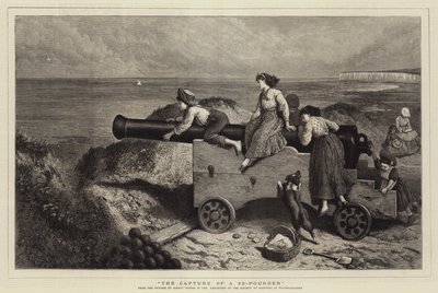 A captura de um 32-pounder de Myles Birket Foster