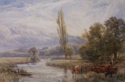 O Lugar da Água (aquarela) de Myles Birket Foster