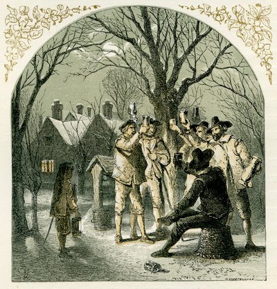 Árvores frutíferas de Wassailing de Myles Birket Foster