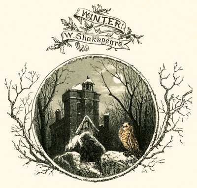 Inverno por William Shakespeare de Myles Birket Foster